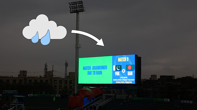 A match between Pakistan and Bangladesh was abandoned due to rain on 27th February in Rawalpindi, Pakistan