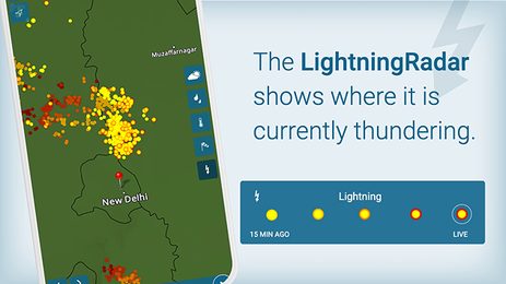 Real-time lightning radar map showing lightning strikes and thunderstorms in your area for accurate storm tracking and weather alerts.