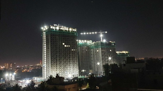 Night time construction activities are a great source of light pollution